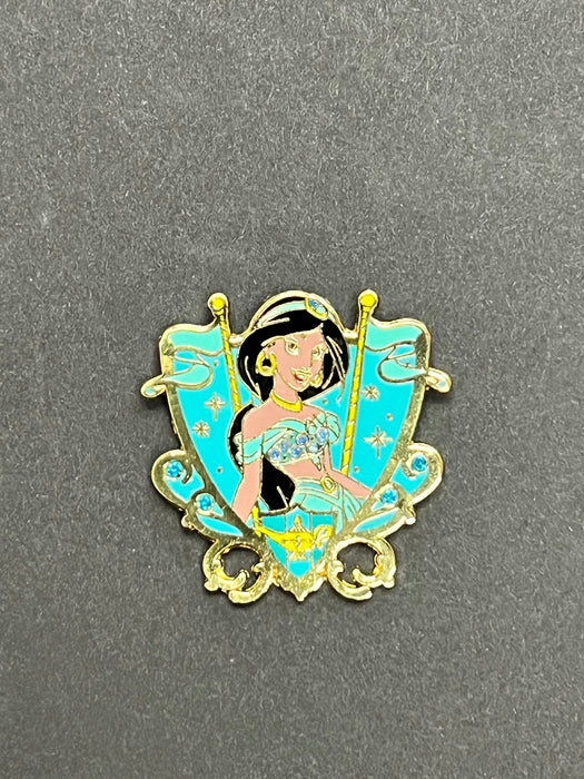 Jasmine Princess Jeweled Crest Aladdin Pin