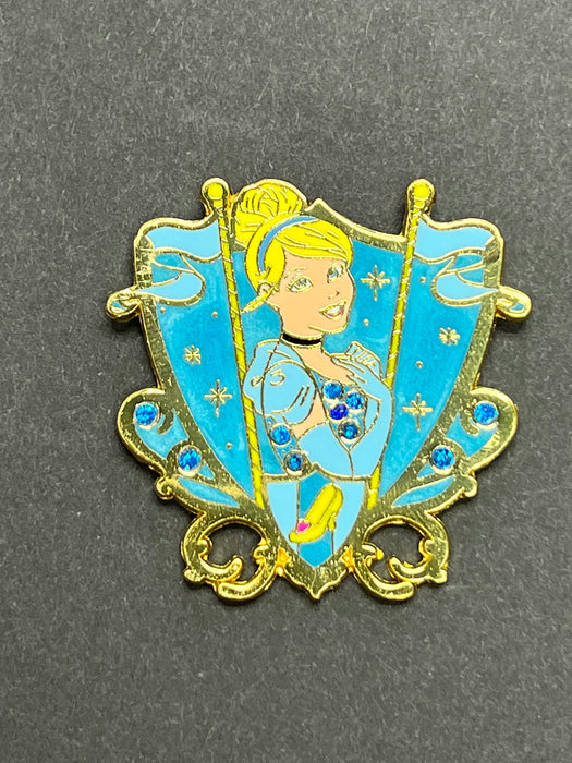 Cinderella Jeweled Crest Disney Parks Pin