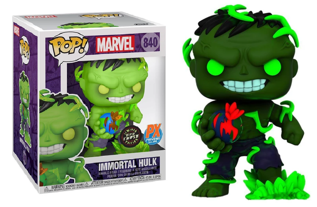Immortal Hulk #840 Limited Edition Glow Chase PX Previews Exclusive Funko Pop! Marvel
