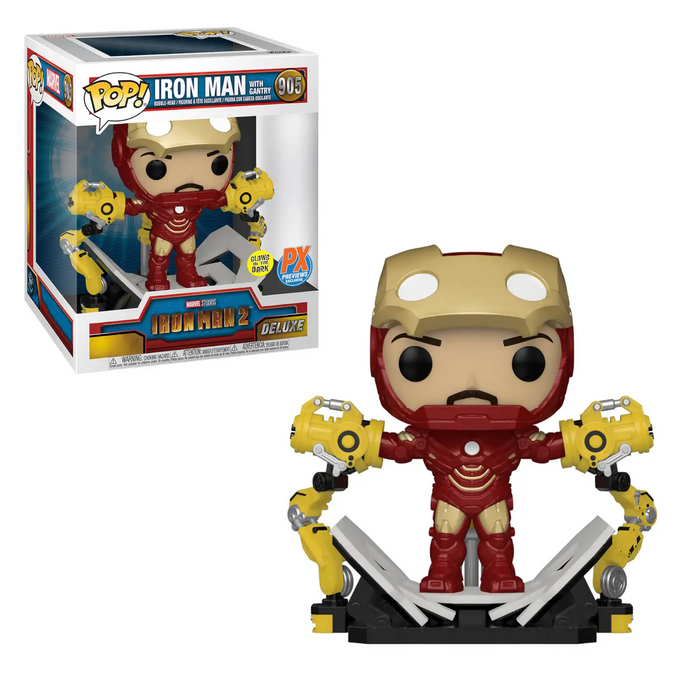 Iron Man With Gantry #905 PX Previews Glow In The Dark Funko Pop! Marvel Iron Man 2