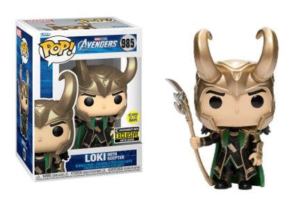 Loki With Scepter #985 Glow In The Dark Entertainment Earth Exclusive Funko Pop! Marvel Loki