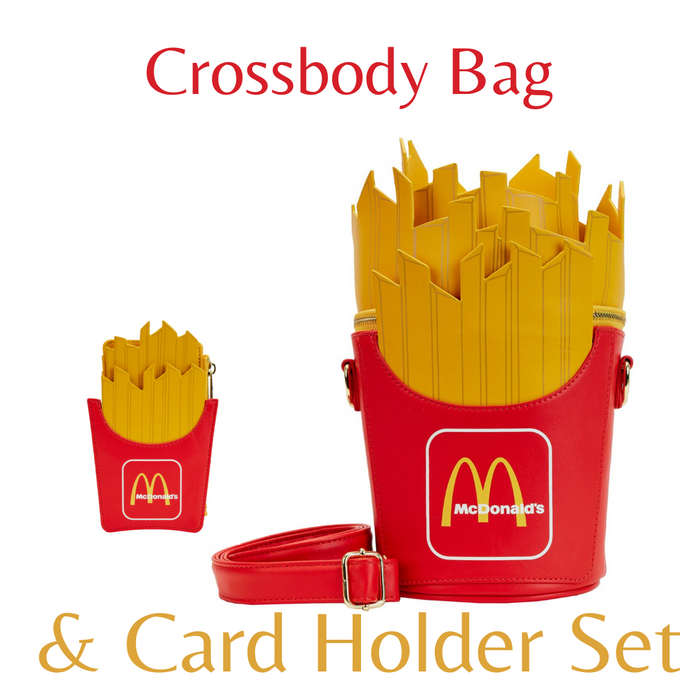 Loungefly McDonalds French Fries Cardholder Wallet With Zip Pocket New