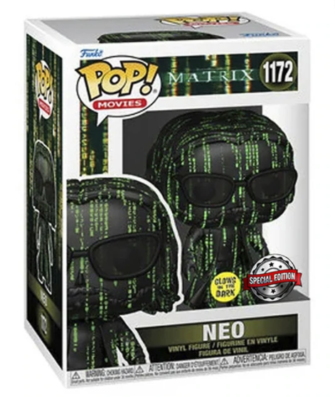 Neo #1172  Glow In The Dark Special Edition Funko Pop! Movies Matrix