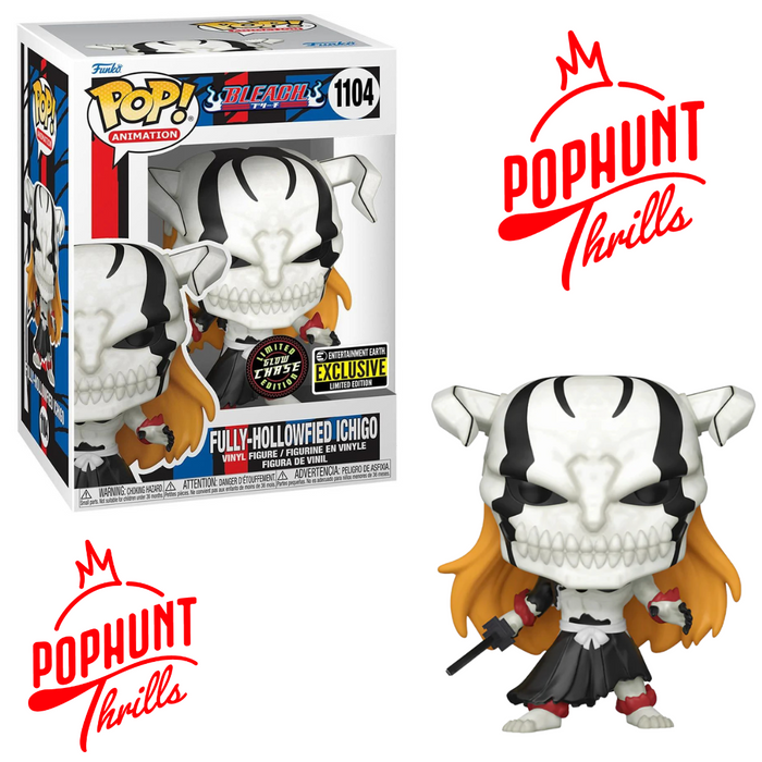 Fully-Hollowfied Ichigo #1104 Entertainment Earth Glow Chase Limited Edition Funko Pop! Animation Bleach