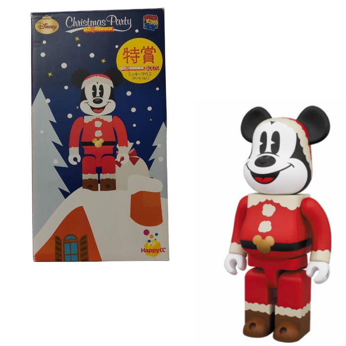Mickey Mouse Santa 400% Bearbrick by MEDICOM Toy Figure Disney Christmas Party