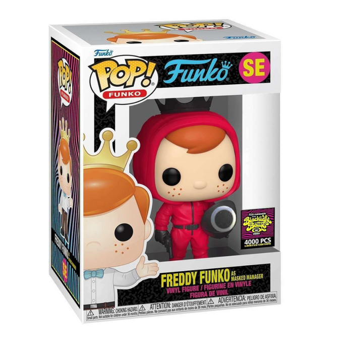 Freddy Funko As Masked Worker (Circle) #Se 2022 Funko Fundays Blacklight Battle (4000 Pcs) Limited Edition Funko Pop! Funko