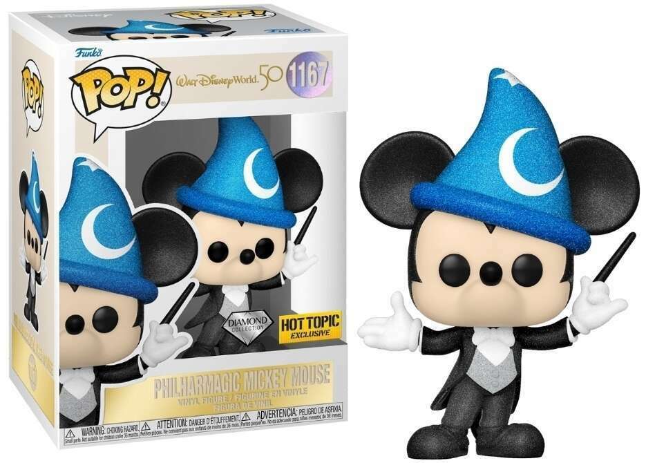 Philharmagic Mickey Mouse #1167 Hot Topic Exclusive Diamond Collection Funko Pop! Walt Disney World 50