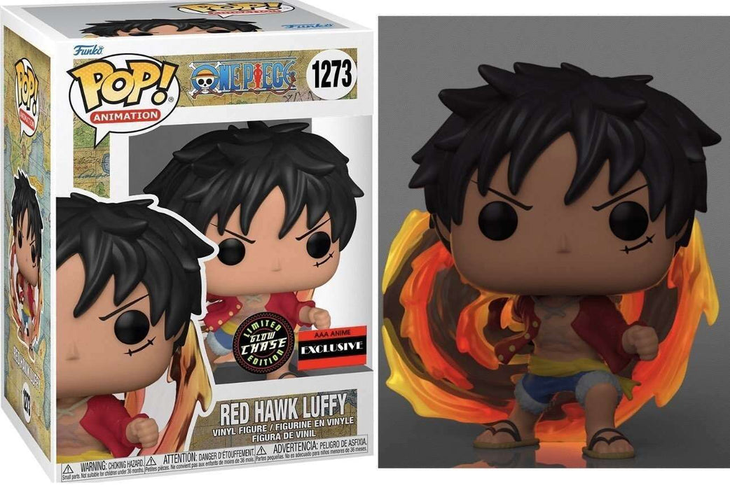 Red Hawk Luffy #1273 AAA Anime Exclusive Limited Glow Chase Edition Funko Pop! Animation One Piece