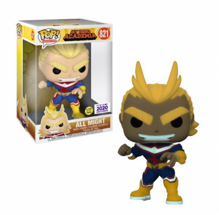 All Might 10-inch #821 Glow In The Dark 2021 Funimation Exclusive Funko Pop! Animation My Hero Academia
