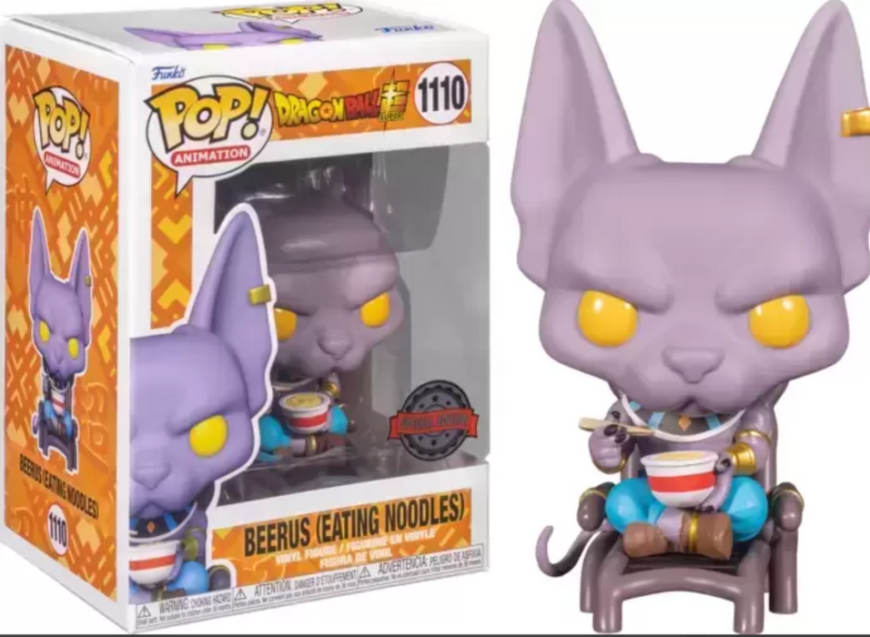 Beerus (Eating Noodles) #1110 Special Edition Funko Pop! Animation DragonBall Super