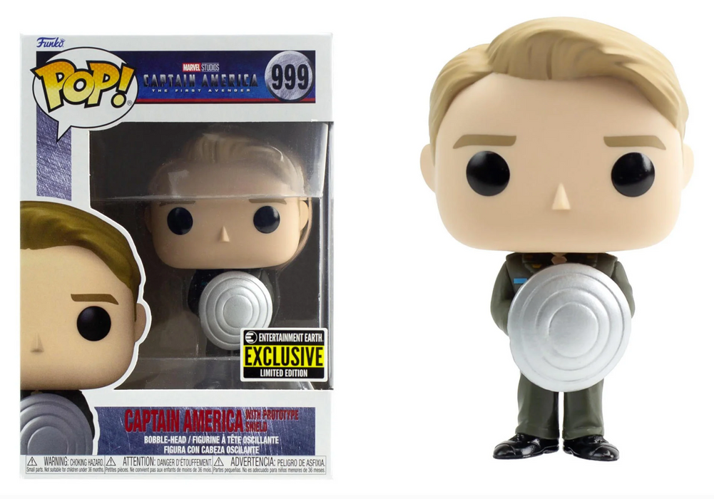 Captain America With Prototype Shield #999 Entertainment Earth Exclusive  Funko Pop! Marvel Studios Captain America The First Avenger