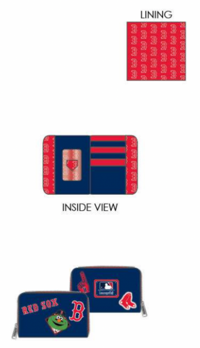 Loungefly Boston Red Sox Zip Around Wallet MLB