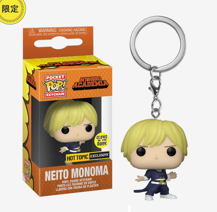 Neito Monoma Hot Topic Exclusive Glow In The Dark Pocket Pop! Keychain My Hero Academia