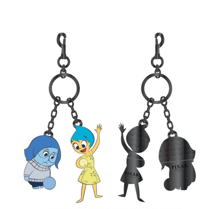 Loungefly Pixar Inside Out Joy And Sadness Enamel Keychain