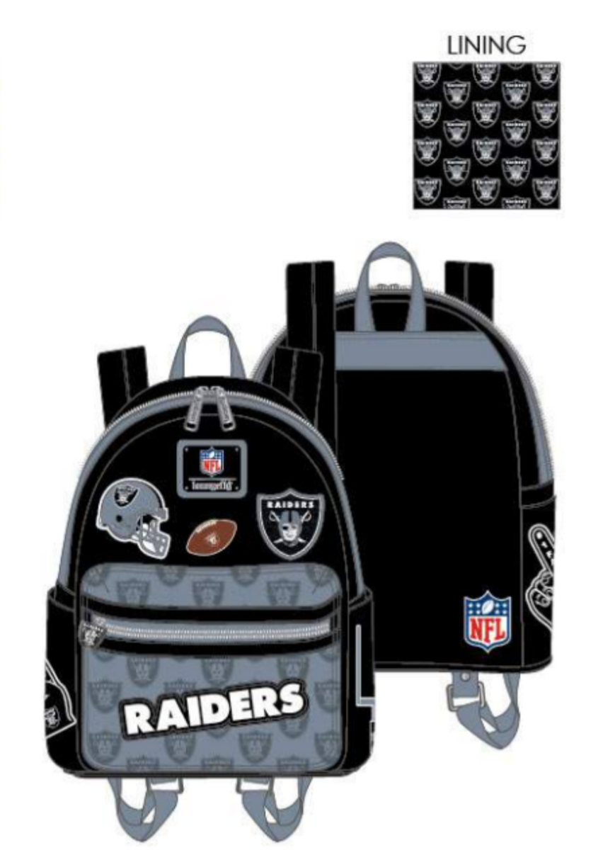 Loungefly NFL Las Vegas Raiders Sequin Mini Backpack