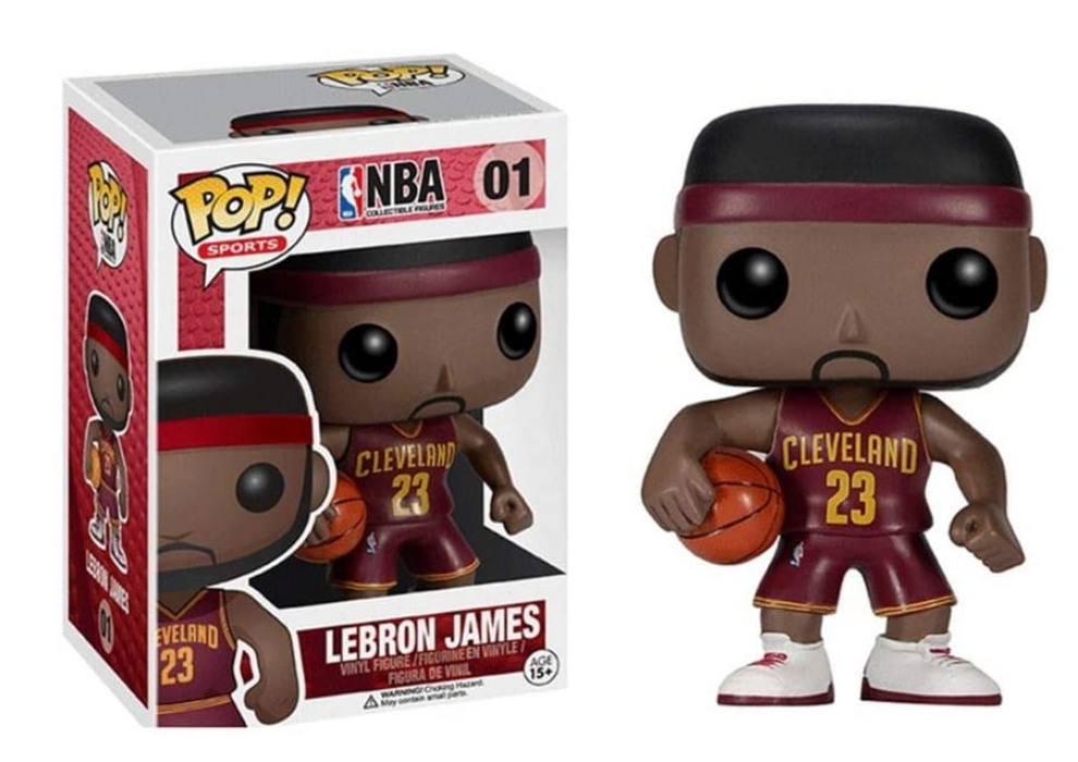 Lebron James #01 Funko Pop! (Error Print Miami Heat) Basketball NBA  Cleveland Cavaliers Miami Heat