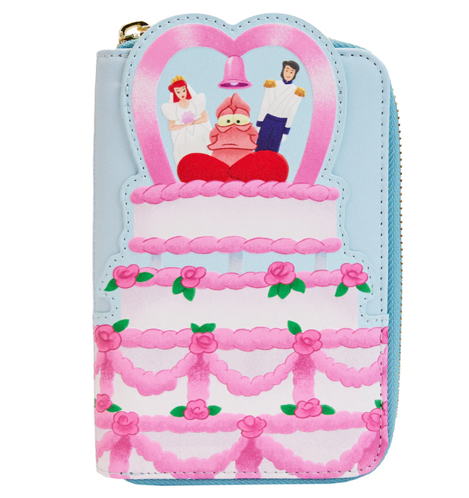 Loungefly Disney The Little Mermaid Wedding Cake Zip Around Wallet