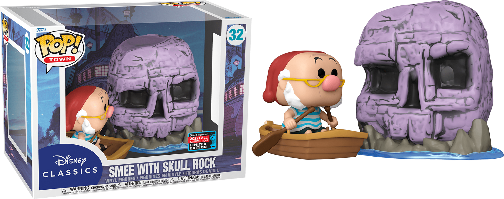 Smee With Skull Rock #32 2022 Fall Convention Limited Edition Funko Pop! Town Disney Classics