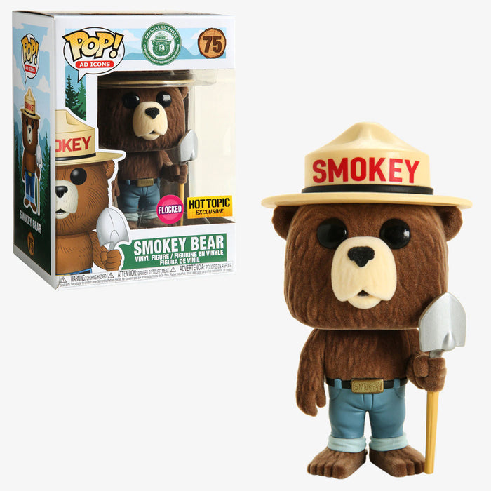 Smokey Bear #75 Flocked Hot Topic Exclusive Funko Pop! Ad Icons