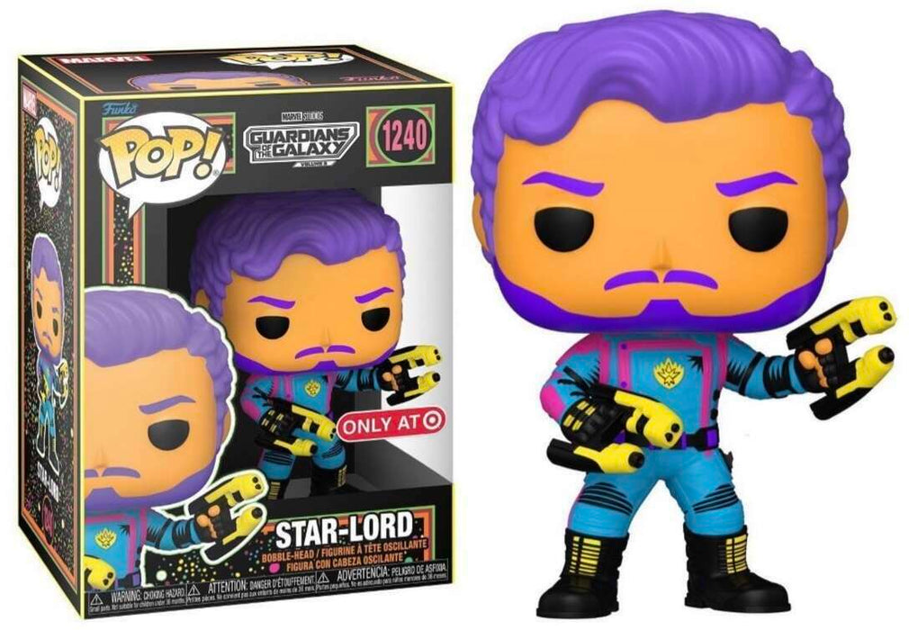 Star-Lord #1240 Only @ Target Funko Pop! Marvel Guardians Of The Galaxy Vol.3 Black Light
