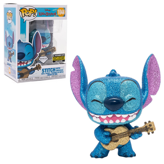 Stitch With Ukulele #1044 Diamond Collection Entertainment Earth Exclusive Funko Pop! Disney Lilo & Stitch