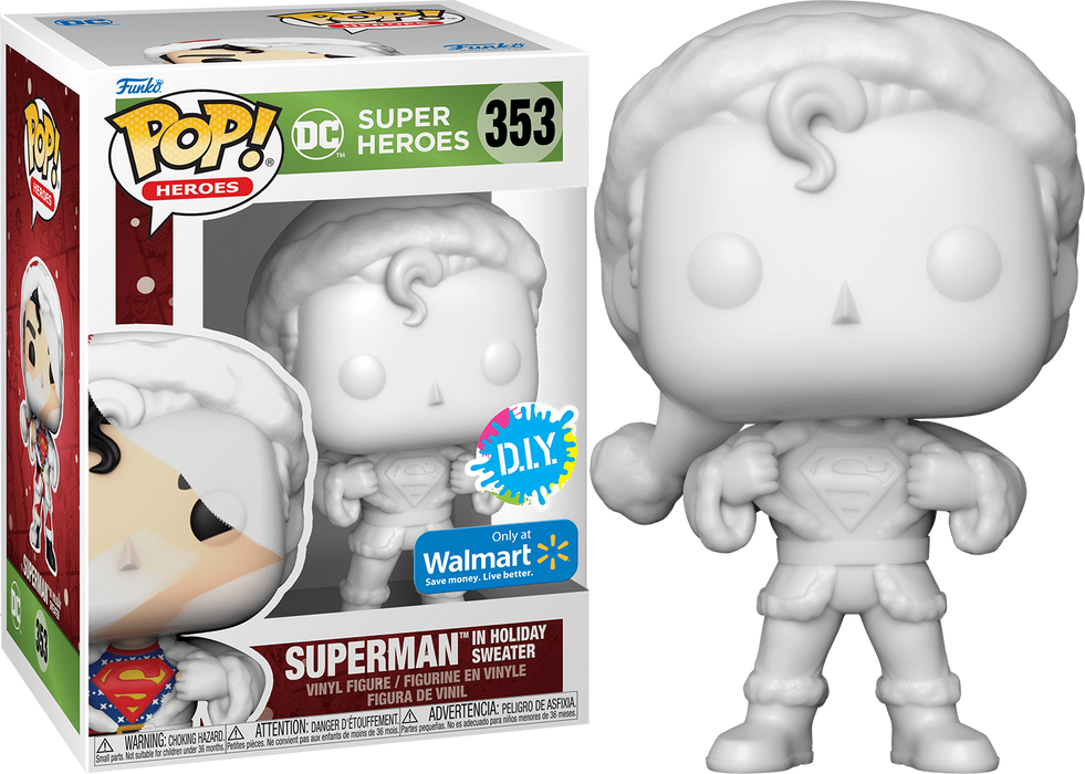 SuperMan In Holiday Sweater #353 D.I.Y Only @ Walmart Funko Pop! Heroes DC Super Heroes