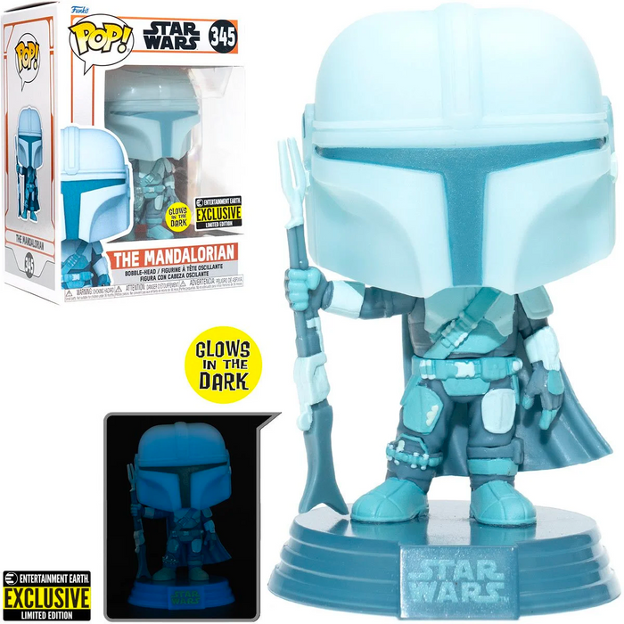 The Mandalorian #345 Entertainment Earth Exclusive Limited Edition Glow In The Dark Funko Pop! Star Wars The Mandalorian