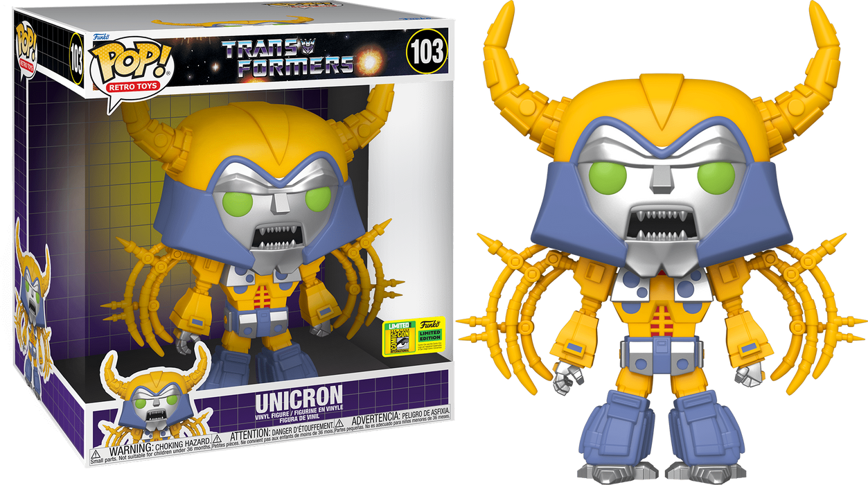 Unicron #103 (10-Inch) 2022 San Diego Comic Con Limited Edition Funko Pop! Retro Toys The Transformers