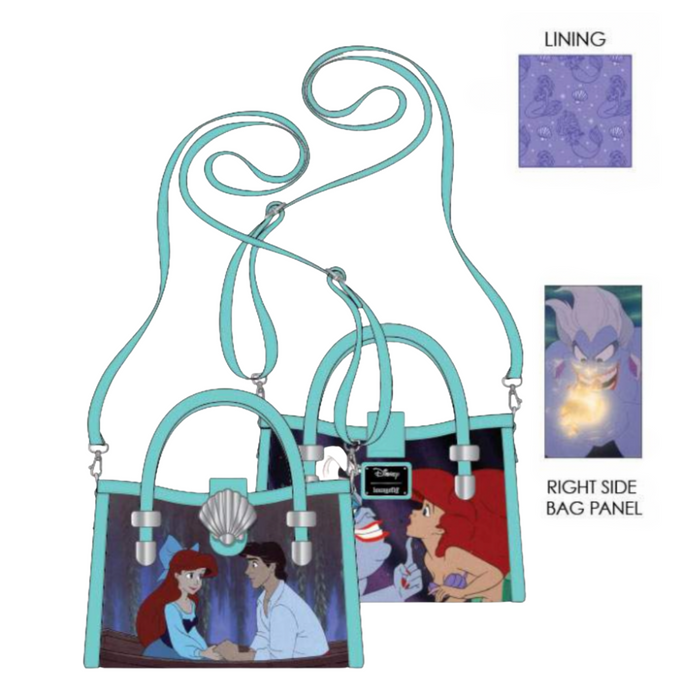 Loungefly The Little Mermaid Convertible Cross Body Bag Disney