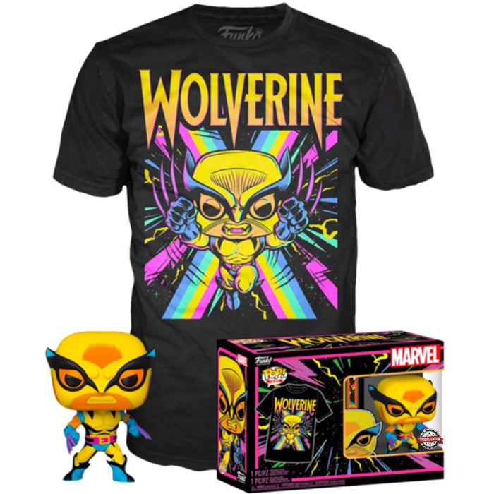 Wolverine (Blacklight) (Special Edition Sticker) Funko POP! & Tee Collectors Box Marvel: X-Men