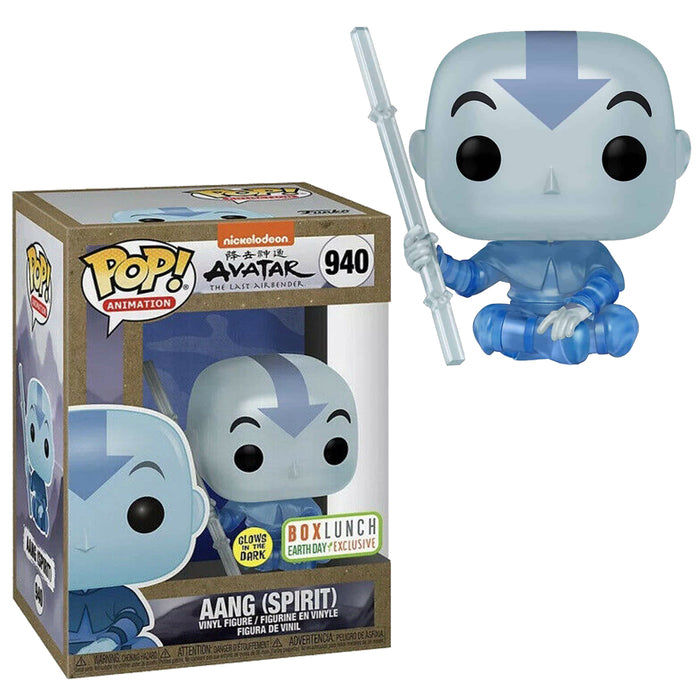 Aang (Spirit) #940 Glow In The Dark BoxLunch Earth Day Exclusive Pop! Animation Funko Avatar The Last Airbender
