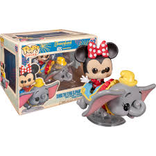 Dumbo The Flying Elephant Attraction And Minnie Mouse #92 Funko Pop! Rides Disneyland Resort 65th Anniversary